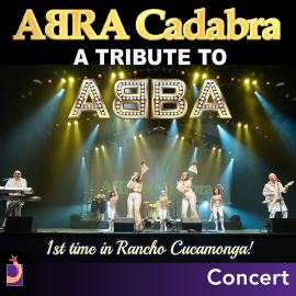 text reads abra cadabra a abba tribute
